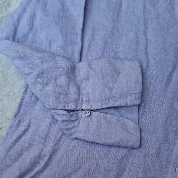 Zara Women's Purple Casual Button Down Shirt Size M - Picture 3 of 8